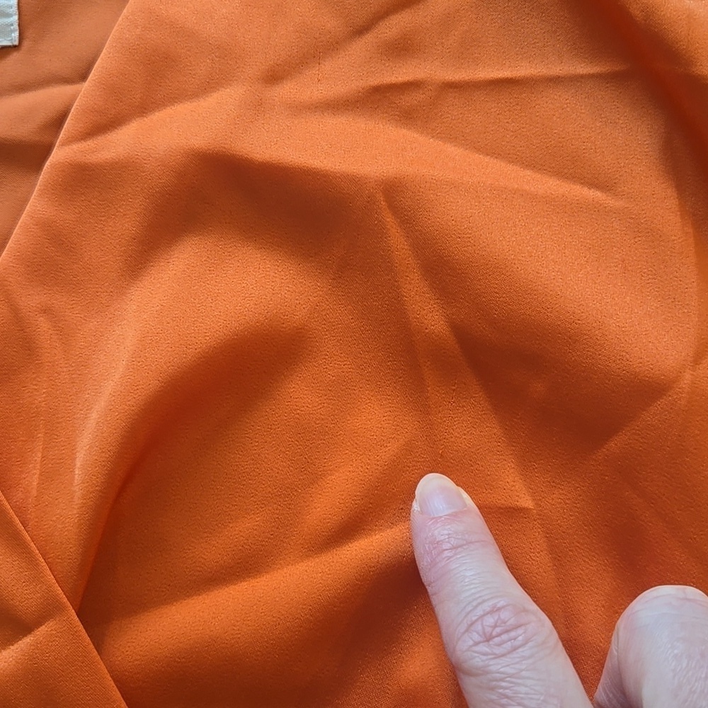 MELLODAY Vibrant Orange Satin Romper Size Large - Picture 10 of 12